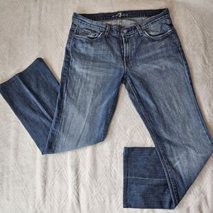 7 For All Mankind 7FAM Mens Jeans 36 Bootcut Squiggle Pocket Indigo Wash USA